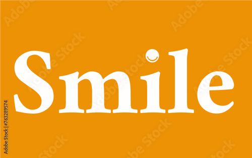 A smile logo with a smiley face on the i letter dot