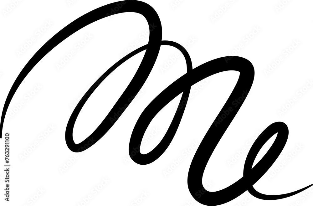 Spiral wave line or curved pattern. Graphic element Spiral wave line or curved pattern. Graphic element