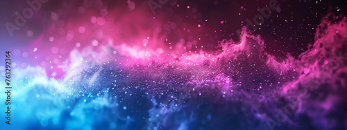 A colorful, swirling galaxy with purple, blue, and pink hues photo