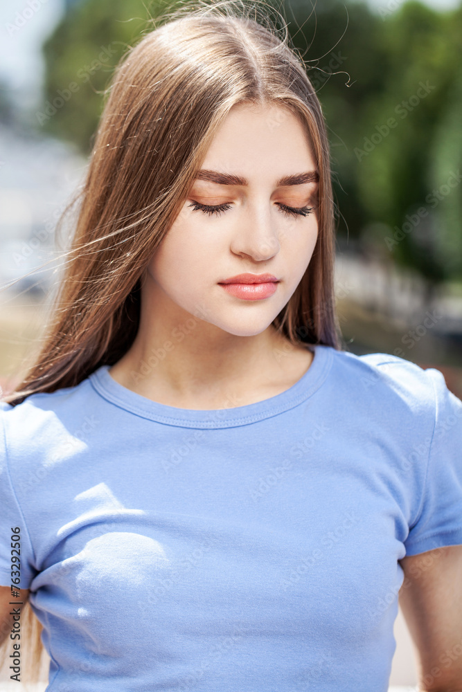 Portrait of a young beautiful girl