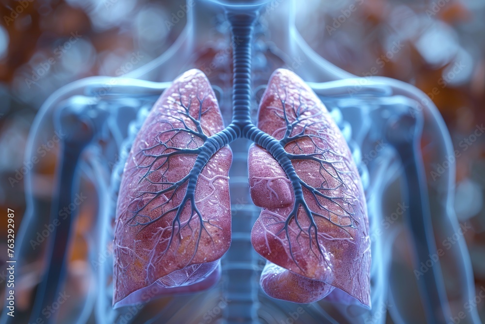 Human Respiratory System Liver Anatomy in human full body - obrazy, fototapety, plakaty 