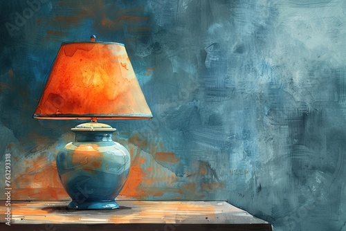 illustration of a table lamp photo