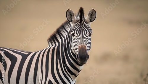 A Zebra With Its Ears Flattened Back In Alertness Upscaled 2
