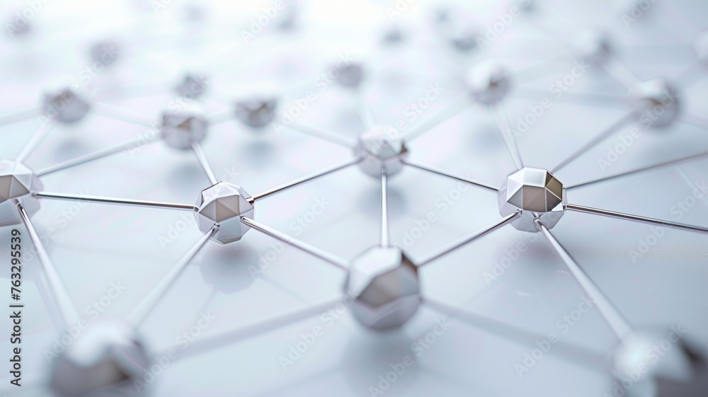 Network connected lines isolated on white background Network connected lines isolated on white background