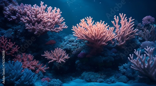 coral reef with small fish