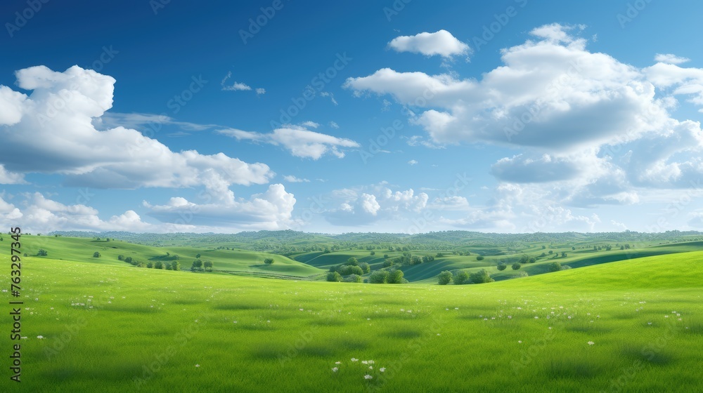 field and blue sky