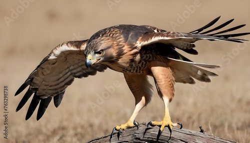A Hawk With Its Prey Clutched Tightly In Its Talon Upscaled