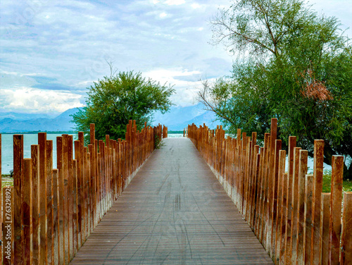 walkway to the lake
