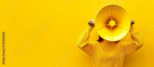 Person with Megaphone Head