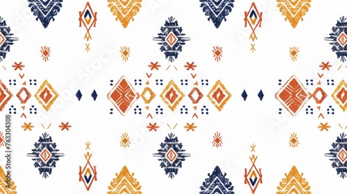 Background texture, wallpaper. Ethnic boho seamless pattern. Tribal art print.