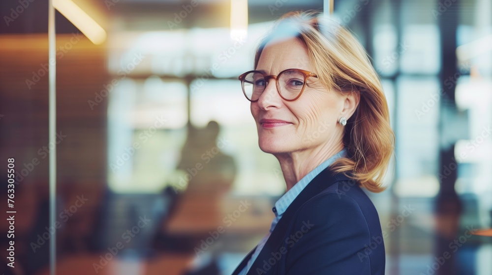 Fototapeta premium Business woman in a modern office