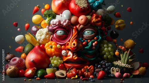 Abstract Food Theme