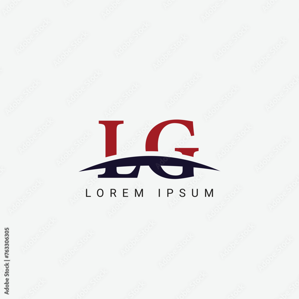 Initial L G, LG Letter Logo design vector template, Graphic Symbol for Corporate Business Identity