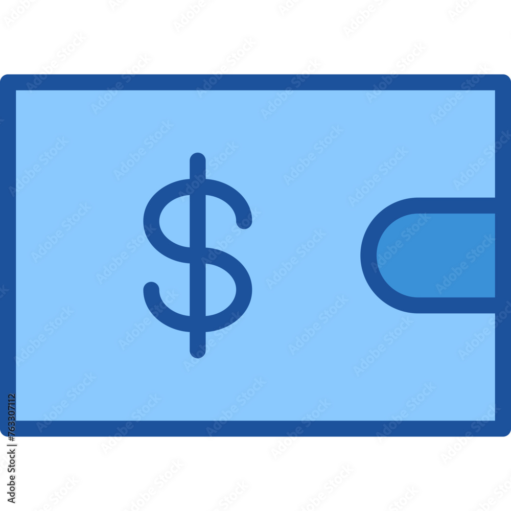Obraz premium Wallet Blue Icon