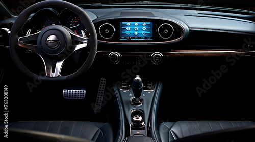 Retrofit a carbon fiber dashboard on a sports coupe. © Transport Images