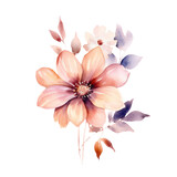 A visually striking watercolor piece highlighting the intricate beauty of various flowers