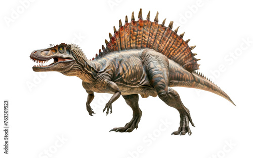 The Magnificent Spinosaurus Reigns, White Background, Generative AI. Transparent PNG © Usama