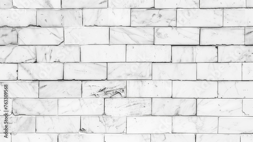 White Brick Subway Tiles: Panoramic Wall Texture