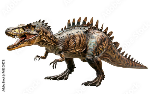 Exploring the Legacy of Spinosaurus  White Background  Generative AI. Transparent PNG