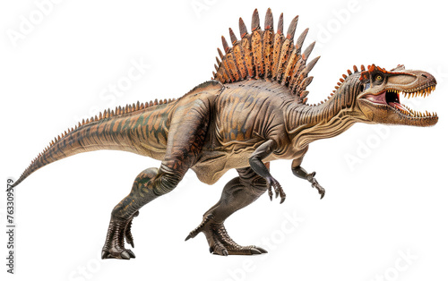 Delving into the World of Spinosaurus, White Background, Generative AI. Transparent PNG © Usama