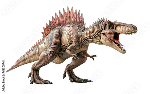 The Mighty Spinosaurus Rules the Waters, White Background, Generative AI. Transparent PNG © Usama