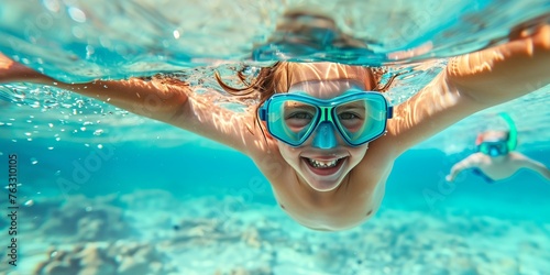 children having fun in summer