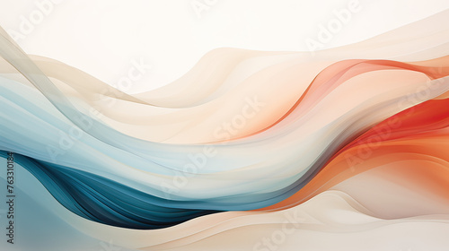Soft Flowing Lines in Raw Simplicity Abstraction Background Ai Generative