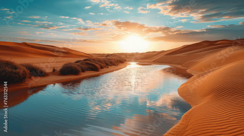 There is water in the middle of the desert © Itsaraporn