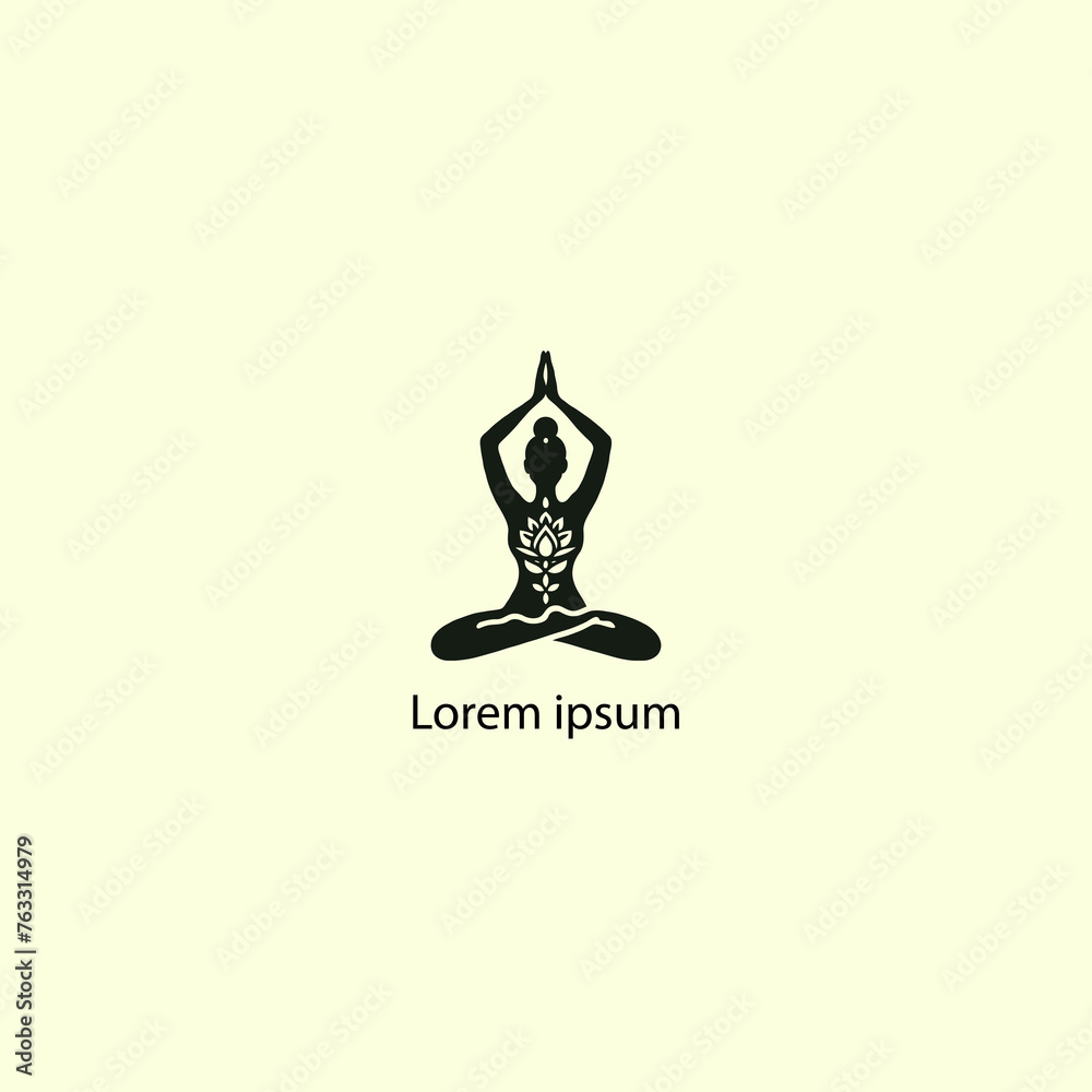 yoga logo with white background yoga logo with white background