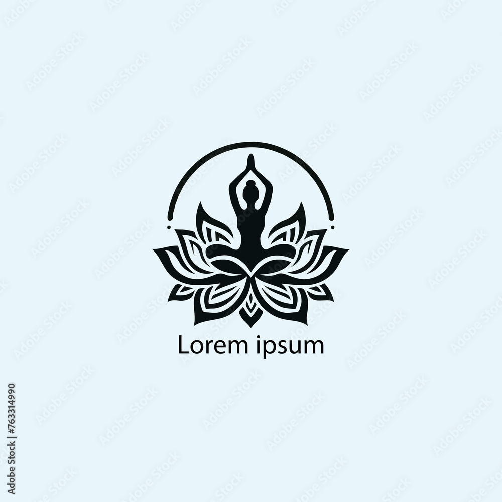 yoga logo with white background yoga logo with white background