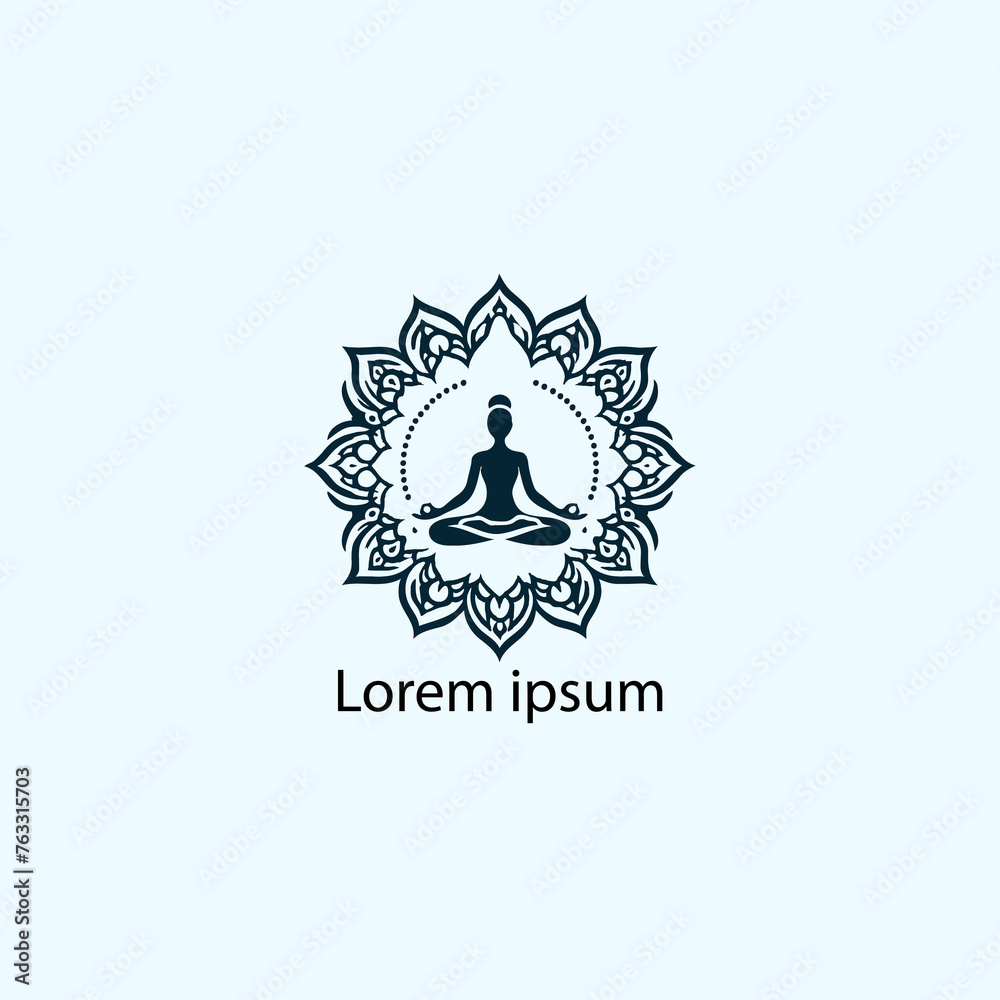 yoga logo with white background yoga logo with white background