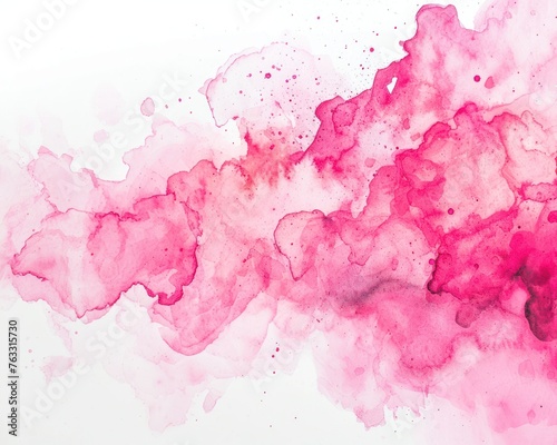 Watercolor pink white background