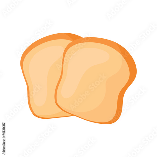 Toasted bread for breakfast food vector illustration
