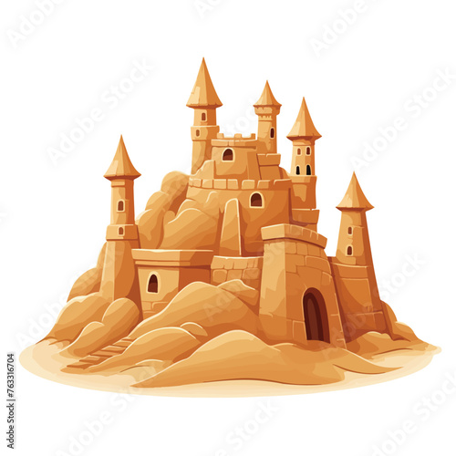 Sand Castle Clipart clipart isolated on white background