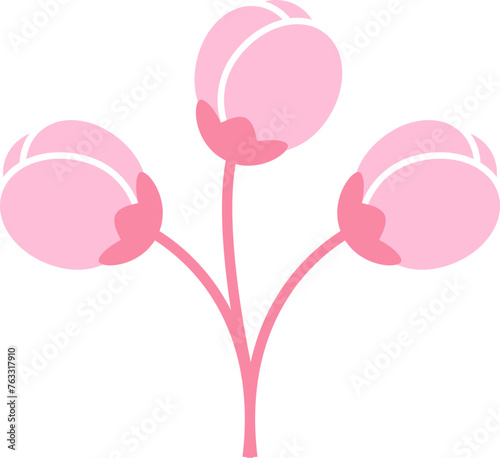 Pink Japanese cherry blossoms vector icon. Spring Flowers, plants, spring, cute, etc. © Volodymyr