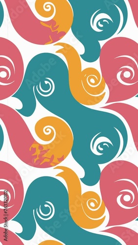 Colorful swirls. Loop Background Animation