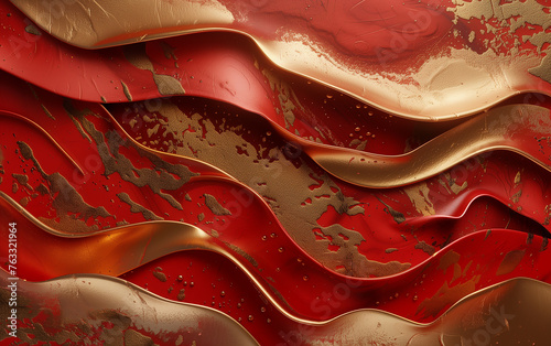 abstract elegant red and gold wave background. photo
