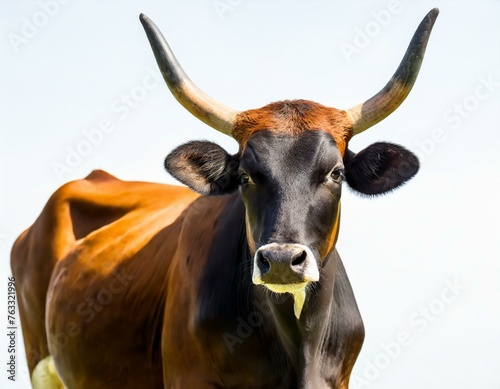 Miniature Zebu is a modern American breed of zebuine miniature cattle. A breed association was established in 1991 isolated on white background
