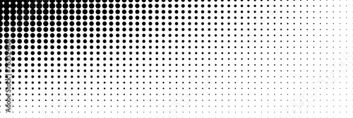 Gradient background with half-tone circle vector light effect design Pop art style horizontal circle halftone gradient.