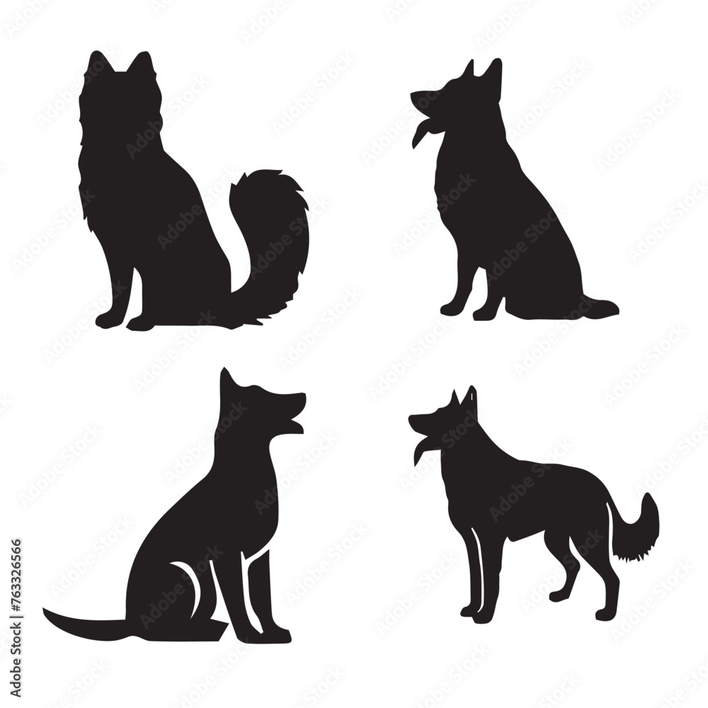 dog set  silhouette ,dog set silhouette images  ,dog set silhouette svg  ,dog silhouette png 