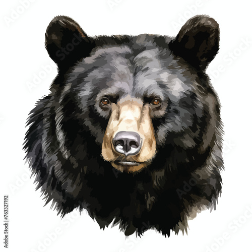 Watercolor Black Bear Clipart