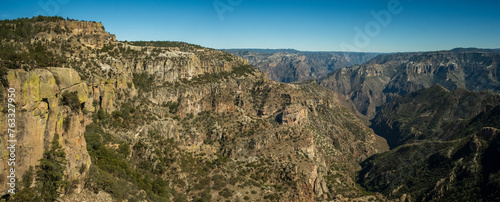 Copper Canyon Mexican Mountains Skyline Mexico Chihuahua Sierra Madre Occidental panoramic 
