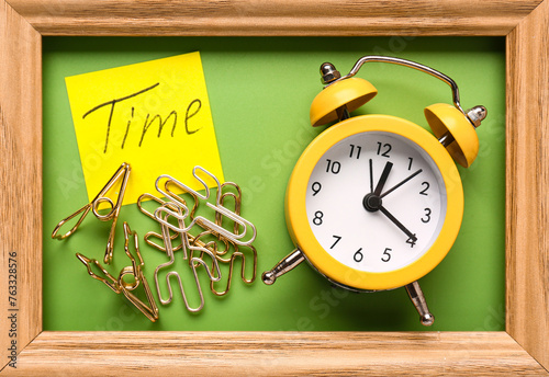 Time management with yellow...
