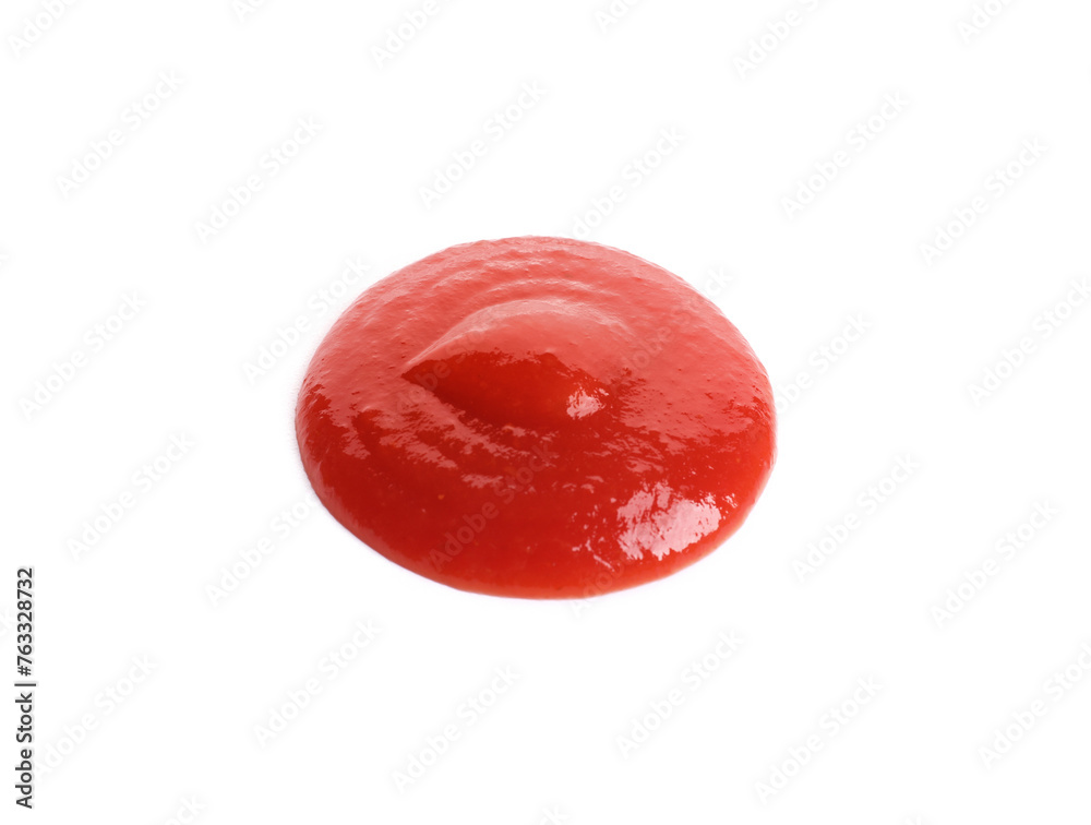 Tasty ketchup isolated on white. Tomato sauce Tasty ketchup isolated on white. Tomato sauce