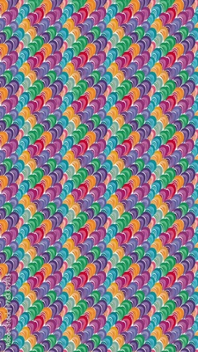 Vibrant Cosmic Whirlwind Art. Loop Background Animation