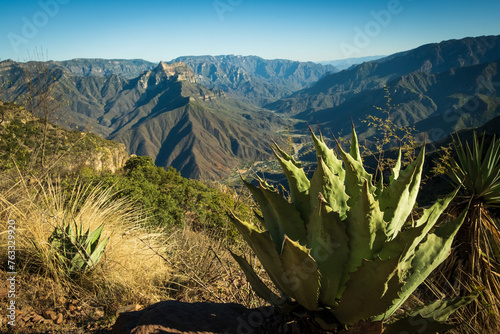 mexico Urique Copper Canyon Mexican Mountain Village valley at sierra madre occidental, Chihuahua,