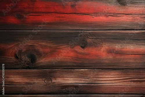 Red and Brown and Black old dirty weathered wood wall wooden plank board texture background with grains and structures
