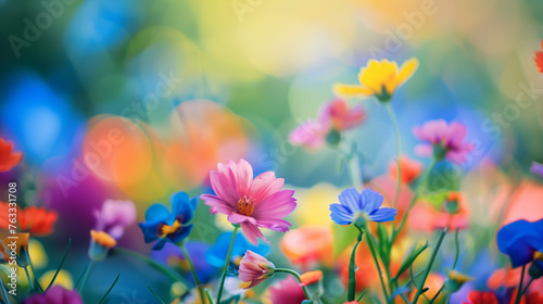 Close-Up of Colorful Spring Flowers
