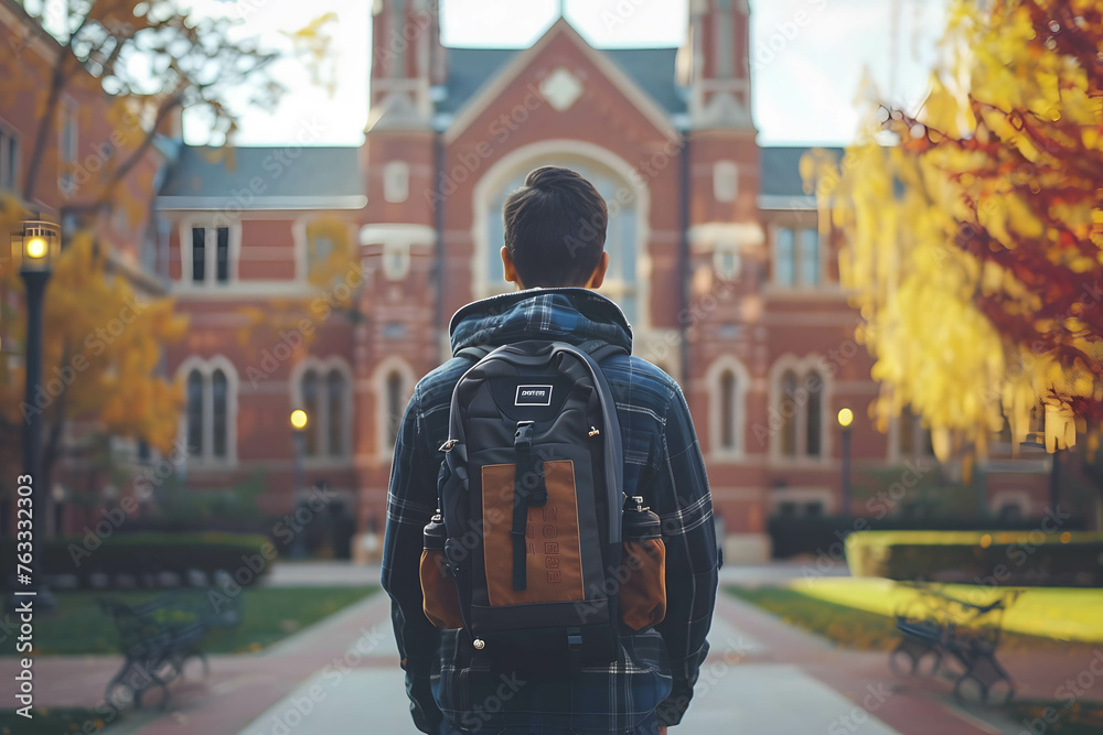 A student searching for scholarships to reduce the need for loans, borrowing money for education A student searching for scholarships to reduce the need for loans, borrowing money for education