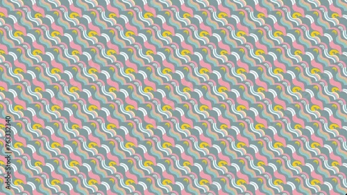 Seamless Wave Pattern. Loop Background Animation